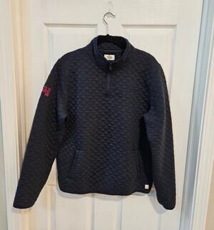 Marine Layer Men's Large Corbet Quilted 1/4 Zip Pullover Navy 15255 MCQP-NH2